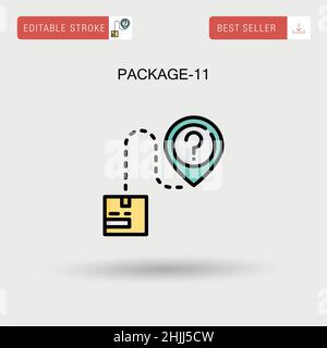 Package-11 Simple vector icon. Stock Vector