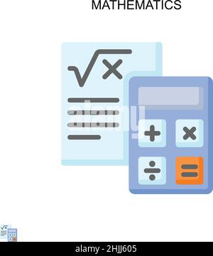 Mathematics Simple vector icon. Illustration symbol design template for web mobile UI element. Stock Vector