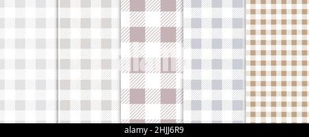 Vichy Seamless. Pastel gingham pattern. Background for Easter, wallpaper, blanket. Set of pastel pallet. Stock Vector