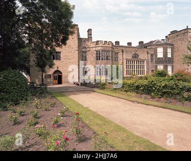 Looking towards Bolling Hall Museum from the gardens, East Bowling Bradford Stock Photo