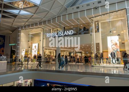 The River Island retail outlet in Westfield London, Shepherds Bush, London, UK Stock Photo