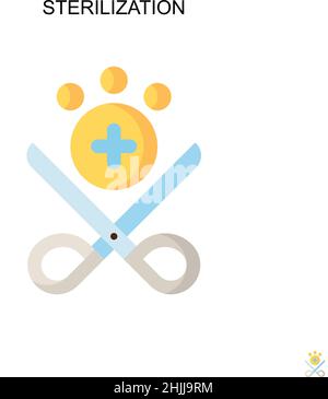 Sterilization Simple vector icon. Illustration symbol design template for web mobile UI element. Stock Vector