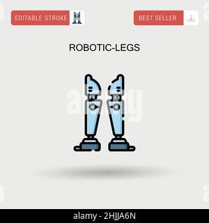 Robotic-legs Simple vector icon. Stock Vector