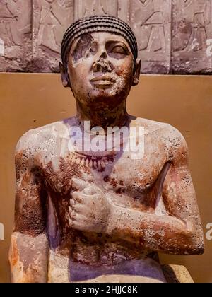 Cairo, Egypt - December 17, 2021: Detail from Egyptian Museum in Cairo, Egypt. It is founded at 1902 and have more than 120.000 ancient Egyptian items Stock Photo