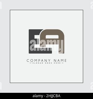 Initial Letter EA Logo - Simple Alphabet Logo Stock Vector