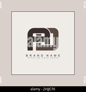 Initial Letter AD Logo - Minimal Business Logo Stock Vector