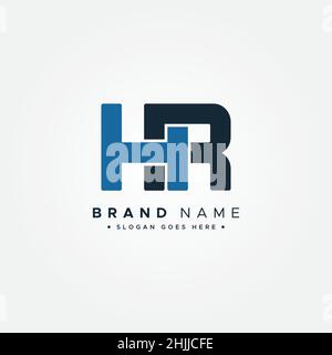Initial Letter HR Logo - Simple Business Logo Stock Vector