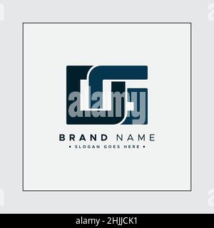 Initial Letter DG Logo - Simple Alphabet Logo Stock Vector