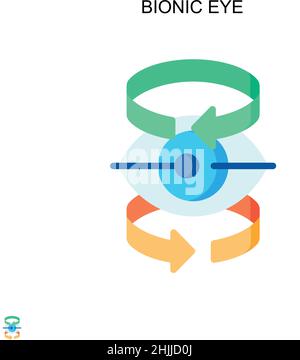Bionic eye Simple vector icon. Illustration symbol design template for web mobile UI element. Stock Vector
