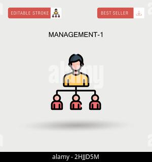 Management-1 Simple vector icon. Stock Vector