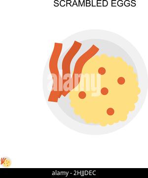 Scrambled eggs Simple vector icon. Illustration symbol design template for web mobile UI element. Stock Vector