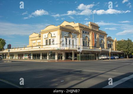 Early 20th century Regent Cinemas building on Dean Street in Albury, New South Wales, Australia Stock Photo