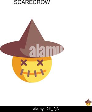 Scarecrow Simple vector icon. Illustration symbol design template for web mobile UI element. Stock Vector