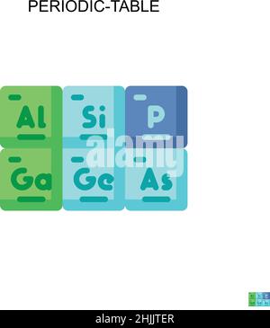 Periodic-table Simple vector icon. Illustration symbol design template for web mobile UI element. Stock Vector