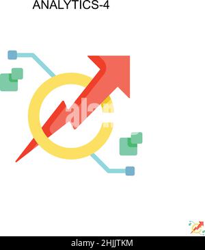 Analytics-4 Simple vector icon. Illustration symbol design template for web mobile UI element. Stock Vector