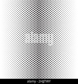 Seamless halftone vector background. Filled with diamonds Stock Vector
