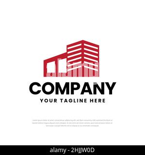 Modern Real Estate Company Logo. Building Construction Work Industry logo concept icon.symbol,icon,design template Stock Vector