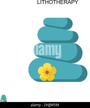 Lithotherapy Simple vector icon. Illustration symbol design template for web mobile UI element. Stock Vector