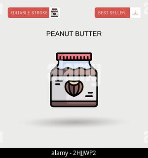 Peanut butter Simple vector icon. Stock Vector