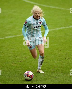 West Ham United’s Grace Fisk during the Vitality Women's FA Cup fourth round match at Bramall Lane, Sheffield. Picture date: Sunday January 30, 2022. Stock Photo