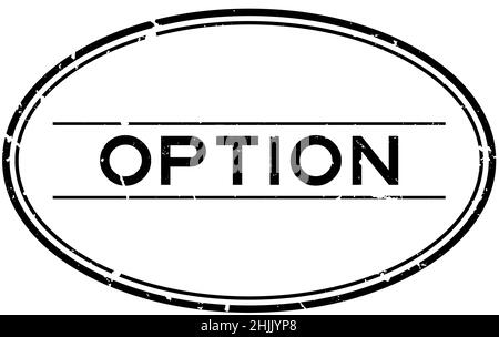 Grunge black option word rubber seal stamp on white background Stock ...