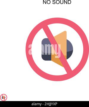 No sound Simple vector icon. Illustration symbol design template for web mobile UI element. Stock Vector