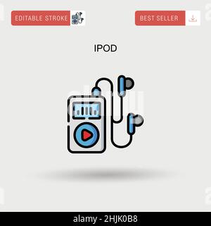 Ipod Simple vector icon. Stock Vector