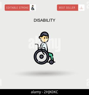 Disability Simple vector icon. Stock Vector