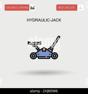 Hydraulic-jack Simple vector icon. Stock Vector