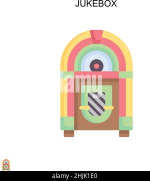 Jukebox Simple vector icon. Illustration symbol design template for web mobile UI element. Stock Vector