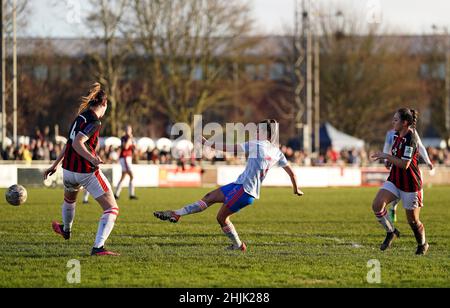 Manchester United's Ella Toone scores her sides third goal during the ...