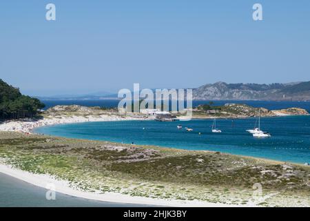 Rodas beach, Cies Islands, Pontevedra, Galicia, Spain Stock Photo