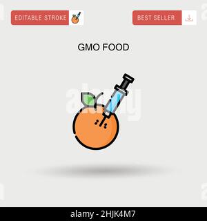 Gmo food Simple vector icon. Stock Vector