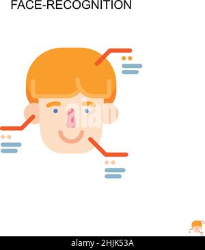 Face-recognition Simple vector icon. Illustration symbol design template for web mobile UI element. Stock Vector