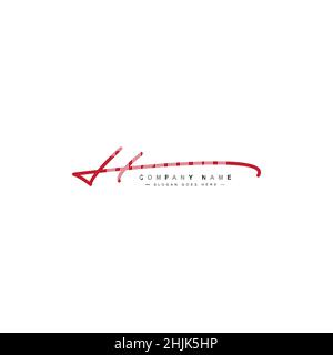 H letter Signature Logo - Handwritten Vector Logo for Business name starts with Letter H Stock Vector