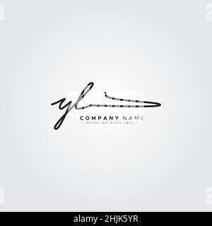 YL Initial letter handwriting and signature logo. A concept handwriting  initial logo with template element Stock Vector Image & Art - Alamy