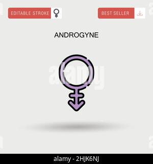 Androgyne Simple vector icon. Stock Vector