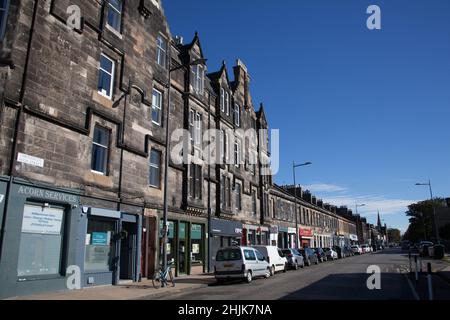 Views of the High Street in Portobello, Edinburgh in the UK Stock Photo