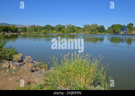 The historic downtown, Fort Collins CO Stock Photo