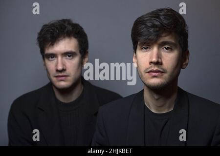 Zoran and Ludovic Boukherma attending a portrait session as part of the 29th Gerardmer Film Festival (Festival International du Film Fantastique de Gerardmer) in Gerardmer, France on January 30, 2022. Photo by Aurore Marechal/ABACAPRESS.COM Stock Photo