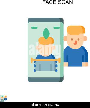 man face scan biometric digital technology vector illustration Stock ...