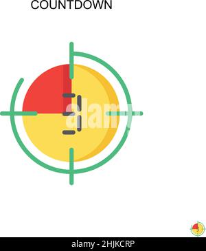 Countdown Simple vector icon. Illustration symbol design template for web mobile UI element. Stock Vector