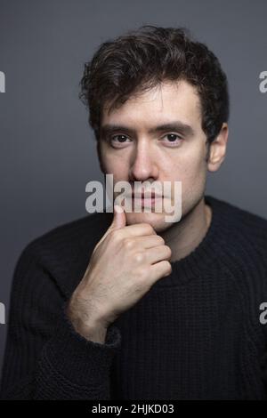 Zoran Boukherma attending a portrait session as part of the 29th Gerardmer Film Festival (Festival International du Film Fantastique de Gerardmer) in Gerardmer, France on January 30, 2022. Photo by Aurore Marechal/ABACAPRESS.COM Stock Photo