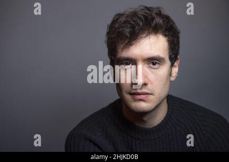 Zoran Boukherma attending a portrait session as part of the 29th Gerardmer Film Festival (Festival International du Film Fantastique de Gerardmer) in Gerardmer, France on January 30, 2022. Photo by Aurore Marechal/ABACAPRESS.COM Stock Photo