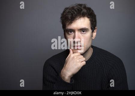 Zoran Boukherma attending a portrait session as part of the 29th Gerardmer Film Festival (Festival International du Film Fantastique de Gerardmer) in Gerardmer, France on January 30, 2022. Photo by Aurore Marechal/ABACAPRESS.COM Stock Photo