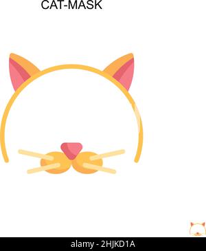 Cat-mask Simple vector icon. Illustration symbol design template for web mobile UI element. Stock Vector