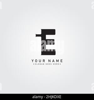 Minimal Business logo for Alphabet IE - Initial Letter I and E Logo - Monogram Vector Logo Template for Business Name Initials Stock Vector