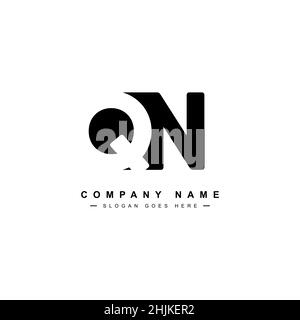 QN Monogram logo letter with Simple shield crown style design ...