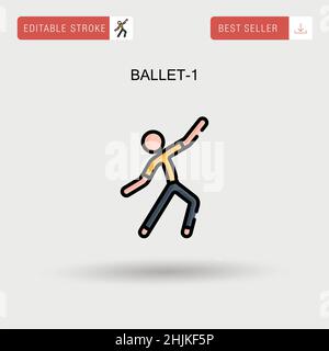 Ballet-1 Simple vector icon. Stock Vector