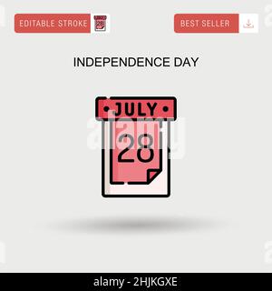 Independence day Simple vector icon. Stock Vector
